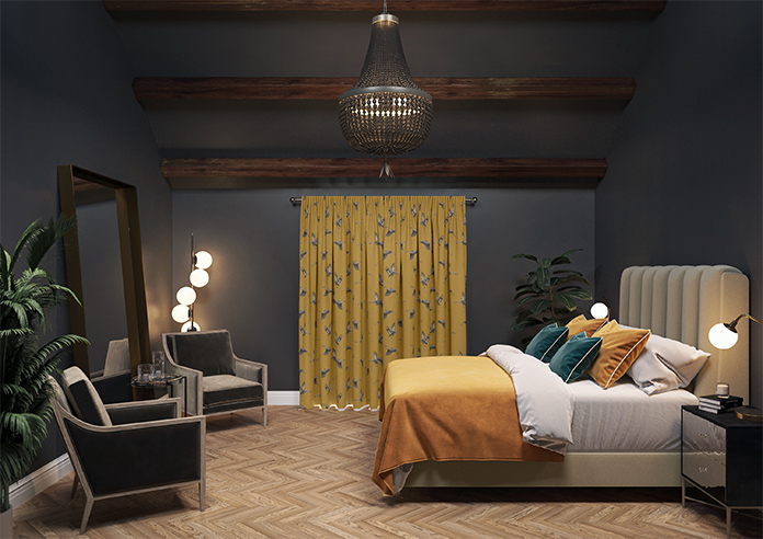 Cranes, Gilt - Made to Measure Curtains - Image 14